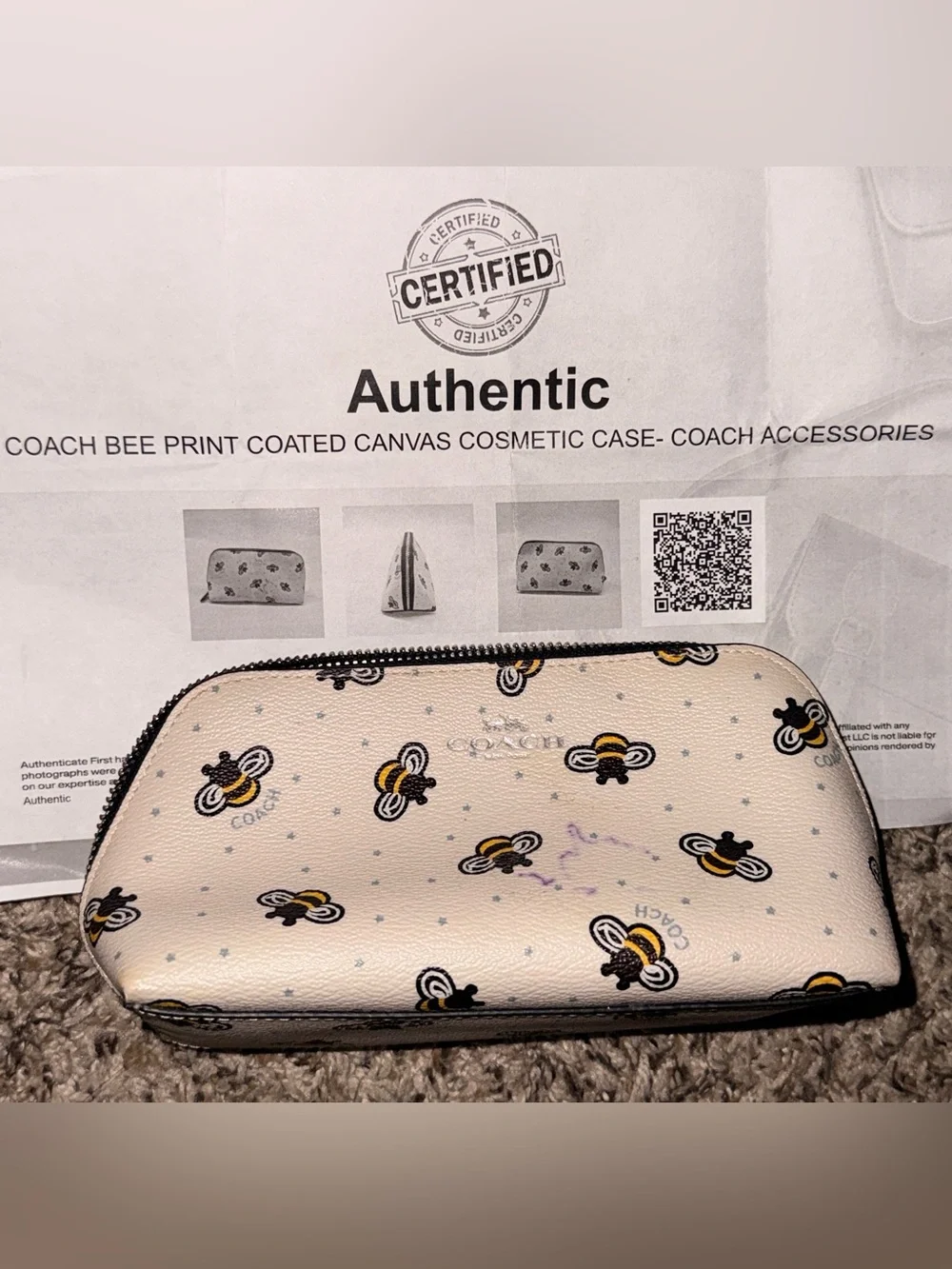 Coach cosmetic pouch